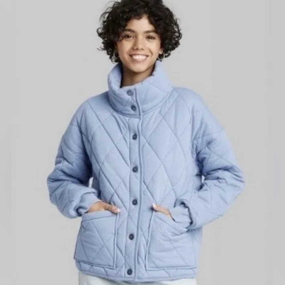 🌟 LAST CHANCE 🌟 Wild Fable Quilted Jacket XS - light blue